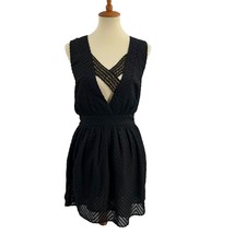 LAMade Black Textured Plunge Neckline Dress Size XS New - £22.36 GBP