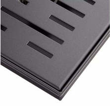 New Matted Black 4&quot; Effendi Square Shower Drain - with Drain Flange by S... - £94.12 GBP