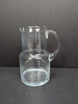 Vintage Tumble Up Clear Heavy Glass Bedside Water Pitcher 16 Oz No Cup - £11.91 GBP