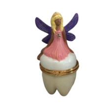 Tooth Fairy Tooth Holder Trinket Box Pink Fairy Pixy Tooth Holder Keepsake - £15.94 GBP