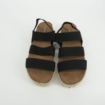 Madden Girl Black Strappy Espadrille Platform Sandals 10 New - £18.92 GBP