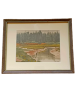 Northwest Artista Jerry Becker Autumn Landscape Scena Acquarello Pittura... - £35.78 GBP