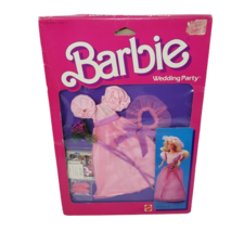 Vintage 1984 Mattel Barbie Wedding Party Fashions Box Skipper Flower Girl 7968 - £37.21 GBP
