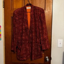 Linda Allard for Ellen Tracy 100% Silk Orange Blazer, size 10 [Clothing ... - £46.80 GBP