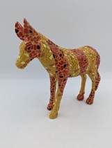 Mosaic Mule Donkey Multicolor Figurine 8&quot; signed D.S.A - £28.76 GBP