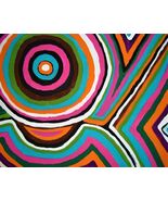 Painting Beach Hat Original Signed Art Ocean Sun Abstract Modern By Carl... - $43.01