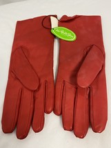 Vintage Van Raalte - Red Leather Gloves, Women&#39;s M, NWT - $18.99