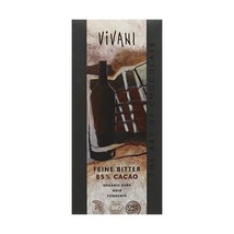 Vivani Organic Dark Chocolate with 85% Coco 100 g (Pack of 5)  - $55.00