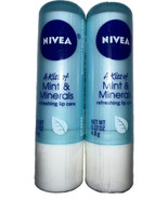 (Pack Of 2) NIVEA Mint &amp; Minerals Refreshing Lip Care (New/Sealed/Discon... - £15.55 GBP