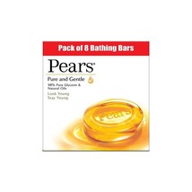 Pears Pure &amp; Gentle Soap Bar - With Glycerin for Soft, Glowing 125kg 8pack - £15.85 GBP