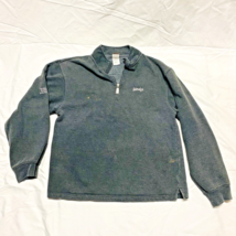 Wendy&#39;s Employee Gray 3/4 Zip Pullover Sweatshirt Size Medium w/ NCAA Lo... - £16.25 GBP