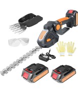 21V Cordless Hedge Trimmer &amp; Grass Shear With 2 Pcs Battery - 2 In 1 Han... - $89.06 CAD