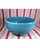 Gorgeous Mid Century Robin&#39;s Egg Blue Stoneware Pottery Deep Mixing Bowl - $38.00