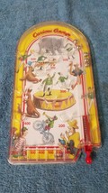 Vintage Curious George Tabletop Pinball Game Metal Base Plastic Cover - £9.11 GBP