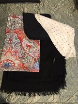 4 Vintage Scarves Cotton &amp; Other Clean &amp; Smoke Free Theatre Cosplay Bond... - €10,42 EUR