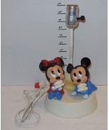 VINTAGE 1984 WALT DISNEY BABY MICKEY &amp; MINNIE LAMP NIGHT LIGHT Rare OOP - €39,21 EUR