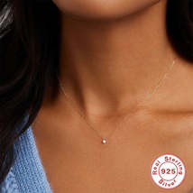 Fashion S925 Sterling Silver Ins Style Simple Necklace - £11.28 GBP+