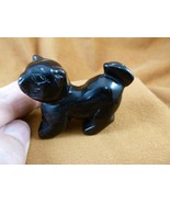 Y-CAT-WA-730 Black onyx  KITTY CAT walking gemstone STONE figurine cats ... - $23.36