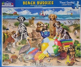 White Mountain Puzzle Beach Buddies Mary Thompson 550 PC #1539 USA 2020 Complete - £7.97 GBP