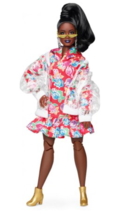 Barbie BMR1959 - Clear Vinyl Bomber Jacket &amp; Floral Hoodie Dress - £27.83 GBP