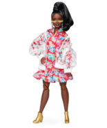 Barbie BMR1959 - Clear Vinyl Bomber Jacket &amp; Floral Hoodie Dress - £27.34 GBP