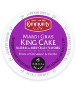 Community Coffee Mardi Gras King Cake Coffee 18 to 144 Keurig K cups Pick Size  - £20.24 GBP - £93.73 GBP