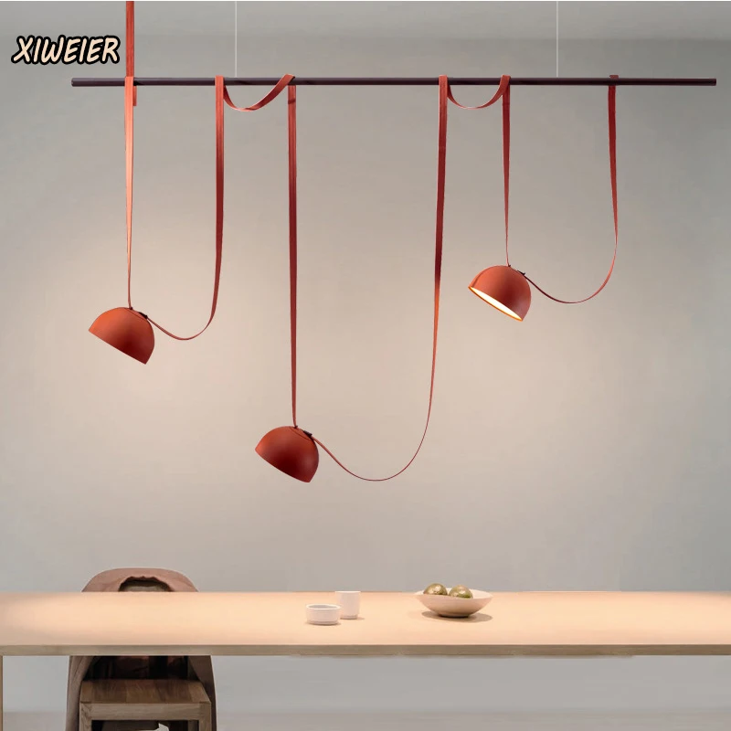 Nordic modern restaurant lamp living room study DIY belt creative lighting - $177.12+