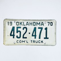 1970 United States Oklahoma Commercial Truck License Plate 452-471 - $12.28 CAD