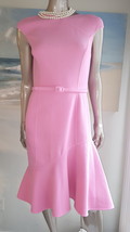 $3,590 NEW W.OUT TAG OSCAR DE LA RENTA STUNNING PINK WOOL DAY DRESS US 4 S - $1,299.00