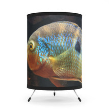 Art Photo Brown and Orange Fish Tripod Lamp with High-Res Printed Shade, US - $62.18