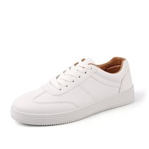 Spring Leather White Sneakers Slip On Platform Men Shoes  Up 2023 New Fashion Ou - £59.14 GBP