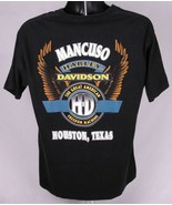 Harley Davidson T Shirt-Black-1990&#39;s-L-Motorcycle-Mancuso Houston TX - $888.41 MXN