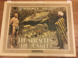 THE MIRACLES OF THE JUNGLES Vintage Movie Poster Fine Art Lithograph 1920s - £299.81 GBP