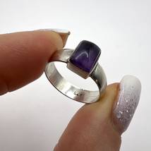 Vintage Sterling Silver 925 Women&#39;s Men&#39;s Jewelry Ring Natural Amethyst ... - £95.83 GBP