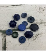 Vtg Button Lot Of 11 Blue Various Sizes Toggle Back 4 Hole DIY Clothing ... - £5.90 GBP