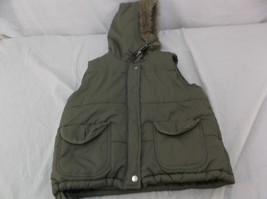 Steve &amp; Berry&#39;s Quality Apparel Outfitters Green Faux Fur Puffer Vest Sm... - £16.33 GBP