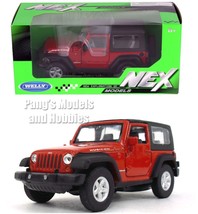 2007 Jeep Wrangler Rubicon Hard Top 1/24 Scale Diecast Model Welly - RED... - $34.64