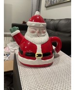 VTG Ceramic Porcelain Smiling Santa Claus Teapot Christmas X-Mas - $13.63