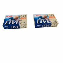 Lot of 2 JVC DVC 60 Mini DV Digital Video Cassette Tapes M-DV60DU Sealed - £11.37 GBP