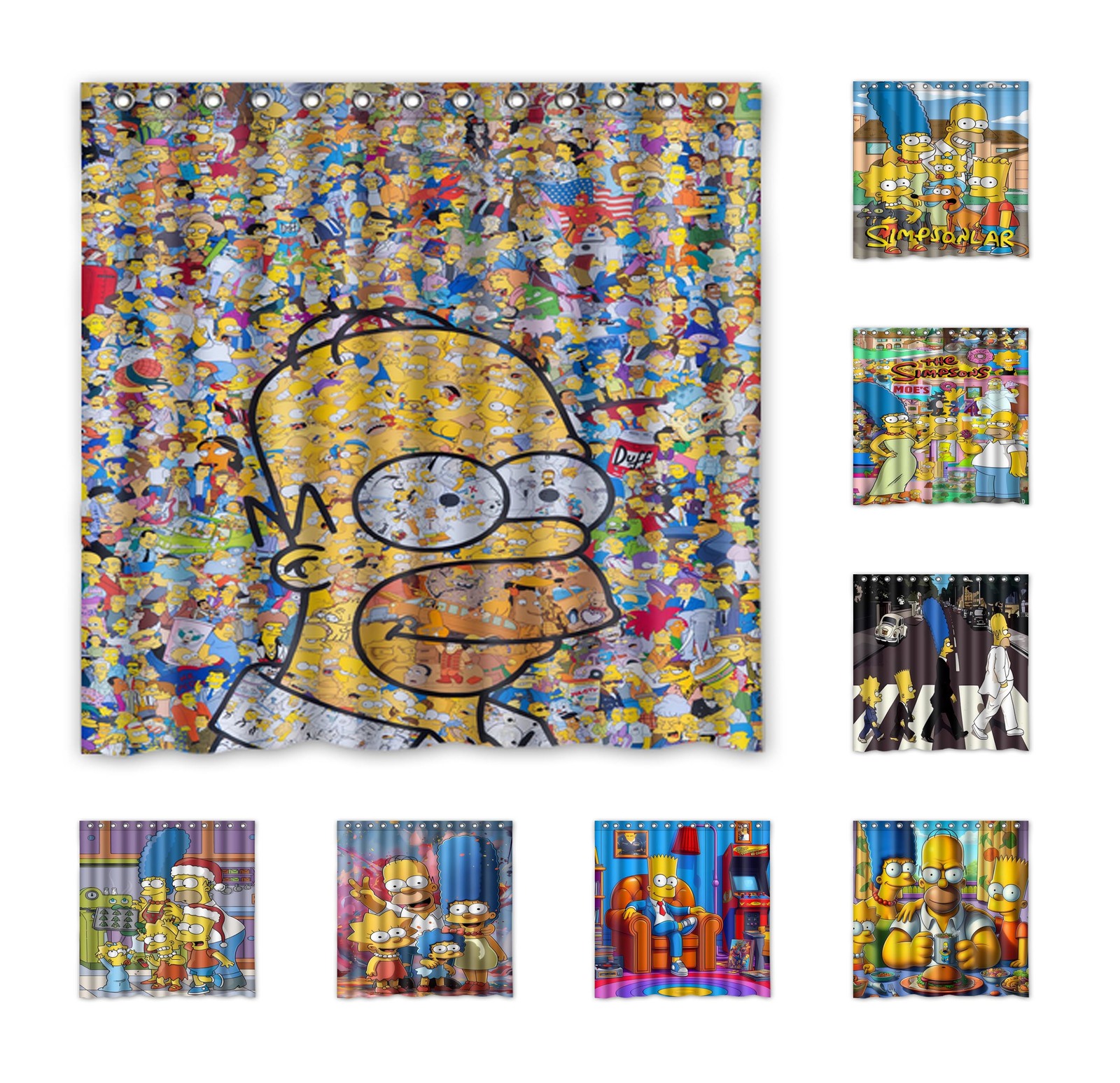 New!!! The Simpsons Custom Waterproof Polyester Shower Curtain 4 size - $30.00+