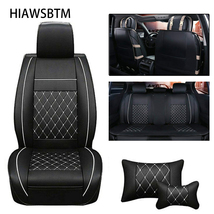 HIAWSBTM 5-Seats Deluxe PU Leather Fitted vehicle seat covers for Auto Truck SUV - £70.76 GBP