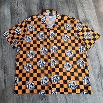 New Dragonball Super Mens 3XL Checkered Graphic Woven Resort Short Sleev... - $19.79
