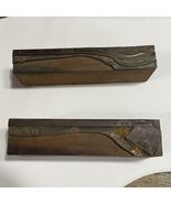 Vintage Printing Blocks Pitchfork &amp; Garden Hoe Red Hawk Brand 3” Long - $416.74 MXN