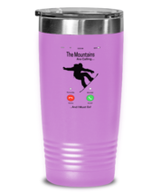 Snowboarding Tumbler The Mountains Are Calling LtPurple-T-20oz  - £23.08 GBP