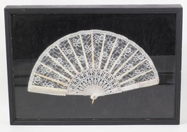 Vintage Framed Folding Fan in Shadowbox - £242.18 GBP