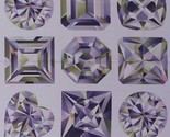 24&quot; X 44&quot; Panel Gemstone Crystal Diamonds Jewels Fabric by the Yard D483.37 - $10.63