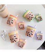 Milk Tea Keychain AirPods Case, Silicone Air Pods Gen 1 Gen 2 Case with ... - $31.50 CAD