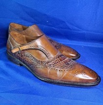 Belvedere Men&#39;s Genuine Alligator Exotic Brown Dress Shoes. Size 9.5B - £224.91 GBP