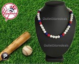 MLB Inspired Shamballa Beaded Baseball Player Pearl Necklace NY Yankees ... - $15.83+