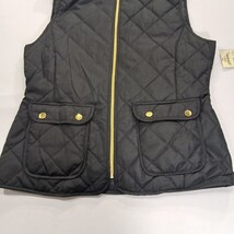 St John's Bay RN#93677 Women's Black Quilted Puffer Full Zip Vest Pockets Sz XS image 12